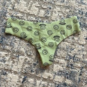 Thong Light Green Smiley Face • Pink by Victoria’s Secret